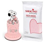 Saracino Sugar Paste Model Coloured for Modelling 1 kg Gluten Free Made in Italy (Pink Baby)