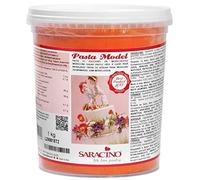 Saracino Sugar Paste Model Orange Modelling Paste 1 kg Gluten Free Made in Italy