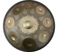 SARAEX Hand-forged Handpan Steel Drum, 22 Inches 9 Notes D Minor Heavy Hand Drum Percussion with Carry Bag, Mallets, Bracket, Gift for Music Enthusiast & Beginners