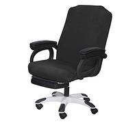 SARAFLORA Office Chair Covers Stretch Black Washable Computer Chair Slipcovers for Universal Rotating Boss Chair Large Size