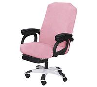 SARAFLORA Pink Office Chair Covers Stretch Washable Computer Chair Slipcovers for Universal Rotating Boss Chair Large Size