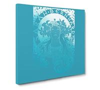 Sarah Bernhardt in Blue by Alphonse Mucha Canvas Print | Gallery Wrapped 30mm Frame Wall Art | 20x20 inches | Ready to Hang | Modern Picture | Living Room Bedroom Lounge Office