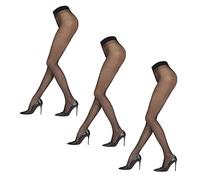 Sarah Borghi Solaris Women's 6 Den Sheer Tights in Lycra Extra Comfort - Made in Italy, 3 PCs. Black, XXL