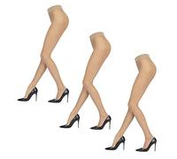 Sarah Borghi Solaris Women's 6 Den Sheer Tights in Lycra Extra Comfort - Made in Italy, 3 PCs. nude, XL