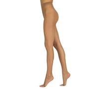 Sarah Borghi Women's 6 Denier Ultra-Thin with Point Thong Shape, Transparent Tights with Flat Stitching and Silk Gusset, Made in Italy, Camel, S-M