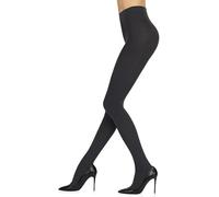 Sarah Borghi Women's Extra Soft Cotton Tights 100 Denier Super Opaque - Made in Italy, Smoked, XL