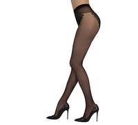 Sarah Borghi Women's Sheer Tights 20 Denier with Bikini Effect Body, Made in Italy, Lycra, Black, XL