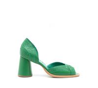 Sarah Chofakian Secret Garden leather pumps - Green 33-34-35-36-37-38-39