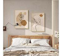 Sarah Duke Abstract Beige Poster Set, Abstract Canvas Pictures, Aesthetic Wall Pictures, Without Frame, Boho Wall Decoration for Living Room, Bedroom (40 x 50 cm)