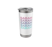 Sarah Funny Vintage Distressed First Name Pride Stainless Steel Insulated Tumbler