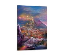 Sarah J. Maas Book Art A Court of Thorns And Roses Velaris Poster 10 Canvas Poster Wall Art Picture Prints Hanging Photo Decor Home Posters Artworks 16x24inch(40x60cm)