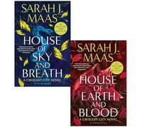 Sarah J Maas Crescent City Series 2 Books Collection Set (House of Sky and Breath[Hardcover], House of Earth and Blood)