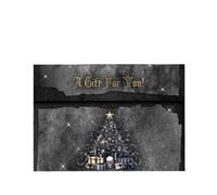 Sarah Mae Artworks Personalised Black Merry Creepmas Tree Christmas Money & Voucher Wallet for Cash and high Street Gift Cards.