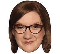 Sarah Millican (Glasses) Celebrity Mask, Flat Card Face, Fancy Dress Mask