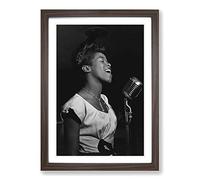 Sarah Vaughan Framed Print | A2 Walnut Framed Wall Art | Ready to Hang | Modern Nature Picture | Living Room Bedroom Lounge Office