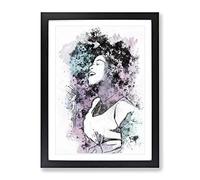 Sarah Vaughan In Abstract Modern Art Framed Print | A2 Black Framed Wall Art | Ready to Hang | Abstract Fantasy Picture | Living Room Bedroom Lounge Office