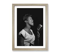 Sarah Vaughan Modern Framed Print | A2 Oak Framed Wall Art | Ready to Hang | Modern Nature Picture | Living Room Bedroom Lounge Office