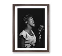 Sarah Vaughan Modern Framed Print | A2 Walnut Framed Wall Art | Ready to Hang | Modern Nature Picture | Living Room Bedroom Lounge Office