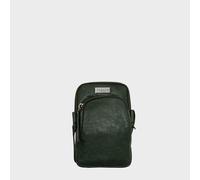 'SARAH' Vintage Natural Grain Leather Mini Crossbody Bag Assots London Green One Size