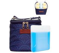 Sarah Wells Cold Gold Breastmilk Cooler Bag with Safety Tested Ice Pack - Insulated Milk Storage for Work, Travel & Daycare - Fits Bottles & Pump Parts - Durable, Washable (Deco)