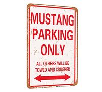 Saraheve Mustang Parking only Vintage Look Funny Mental tin Sign-8 X 12 inches-Aluminum