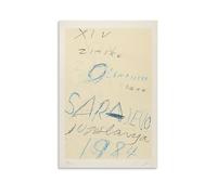 Sarajevo 1984 Winter Olympics - by Cy Twombly -Posters Poster Painting Canvas Wall Art Living Room Posters Painting 08x12inch(20x30cm)