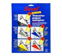 Saral Wax Free Transfer Paper Sampler Includes 1 Each of White Graphite, Yellow, Blue and Red