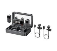 Saramonic Air 2-Person Wireless Micro Lavalier Microphone for iPhone/Camera/Android/PC 24-bit/48kHz, Noise Canceling, Limiting, Headphone Out, 120dB Max SPL, for Streaming, YouTube, Interviews, Vlog