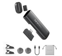 Saramonic Air SE Wireless Mini Microphone for iPhone 17/16/15 & Android, 48kHz/24-bit, AI Noise Cancellation, Clip on Content Creator Microphones for Interview YouTube TikTok Vlogging (2TX + USB-C RX)