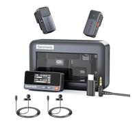 Saramonic Air Wireless Lavalier Microphone for iPhone Android with Dual Lapel Mic, 300M, 48kHz/24-bit, Mini Microphone for Tiktok Youtube Livestream, Interview, Podcast, Vlog Video Recording