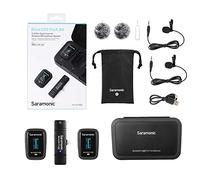 Saramonic Blink 500 Pro X Wireless Mic System w/Lavaliers & USB-C Receiver for iPhone 15, Android, iPad, Mobile & Computers, Black (BLINK500 ProX B4)