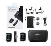 Saramonic Blink 500 Pro X B6 2-Person Wireless Mic System w/Lavaliers & USB-C Receiver for iPhone 15, Android, iPad, Mobile & Computers, Black