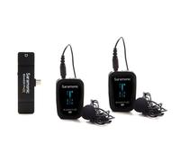 Saramonic Blink 500 Pro X B6 2-Person Wireless Mic System w/Lavaliers & USB-C Receiver for iPhone 15, Android, iPad, Mobile & Computers, Black
