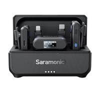 Saramonic BLINK500B2+ Wireless Lavalier Microphone for iPhone Android Type-C Smartphone Camera, 492ft Range, 20h Battery Life, Clip on Wireless Lapel Mic for Live Streaming Video Conference Recording