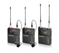 Saramonic K9 Dual-Channel Digital UHF Wireless Lavalier Microphone System, for DSLR Canon Nikon Sony Camera XLR Camcorder Filmmakers Videographers Content Creators TV Stage Show(2TX+1RX)