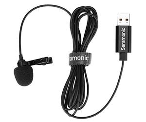 Saramonic Lavalier Mic with USB-A Connector for Computers with 6.56' (2m) Cable (SR-ULM10), Black