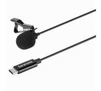Saramonic Lavalier Microphone with USB-C for Mobile Devices and Computers with 6.6-foot (2m) Cable and Right-Angle USB-C Adapter (LAVMICROU3A)