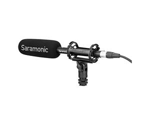 Saramonic SoundBird V1 Professional Supercardioid Shotgun Microphone with High-Pass Filter, 10dB Pad, Shock Mount, Foam Windscreen & Short XLR Output Cable