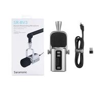 Saramonic SR-BV3 Large Diaphragm Dynamic Broadcast & Podcast Mic w/XLR or USB Output, Touch Control, Headphone Out, Low Cut, High-Freq Boost & Windscreen
