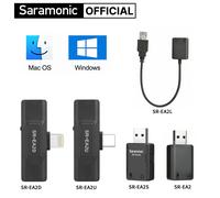 Saramonic SR-EA2 Audio Adapter with Lightning Type-C USB Connector for Smartphone PC iPhone Computers 3.5mm TRS/TRRS Microphone SR-EA2D