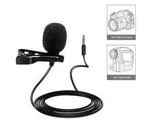 Saramonic SR-XMS2 Broadcast-Quality X/Y Stereo Lavalier Omnidirectional Microphone with 3.5mm TRS Connector for DSLR Cameras, Camcorders, Recorders & Saramonic Devices