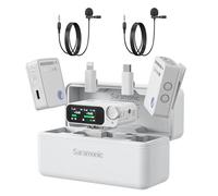 Saramonic Ultra | Dual Wireless Mic System with 32-bit Recording, Timecode, Noise Cancelling & Lavs (White) (ULTRA04)