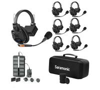 Saramonic WiTalk9-6S 6-Person 1.9GHz Full-Duplex Wireless Intercom System with 500m Range, expandable to 30 Users, 12 Batteries, 10-Bay Charger & case