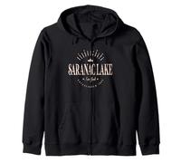 Saranac Lake New York Modern - Saranac Lake NY Zip Hoodie