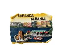 Saranda Albania 3D Fridge Magnet Souvenir Gift,Resin Handmade Saranda Refrigerator Magnet Home & Kitchen Decoration Collection