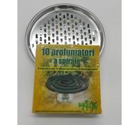 Saraoriginalshop 1 Zampirone Holder with 10 Spirals Metal Air Freshener Reels for Inceso Holder Anti Mosquito Repellent for Mosquitoes, Available in 2 Versions (Without Lid)