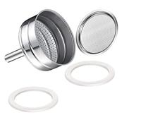 Saraoriginalshop Set 2 Guranizioni 1 Filter 1 Funnel universal spare parts for Moka compatible with Bialetti, compatible with Pedrini and others, available in 6 sizes. (12 Cups)