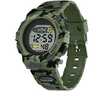 Sarari Digital Sports Watch, 7 Colours Backlit Wrist Watches Waterproof Military Casual Watch with Alarm Calendar for Kids Boys Girls