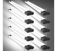 Sararoom 10Pack 4FT 115CM LED Batten Light, 40W 4400LM Super Bright LED Tube Light, 6500K Daylight White Surface Mounting Ceiling Lighting for Home Office Basement Garage Warehouse Kitchen