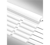 Sararoom 10Pack 5FT 50W LED Batten Light IP65 Waterproof Tube Lihgt 5000LM 6500K Cool White Ceiling Surface Mounted Light for Bathroom Kitchen Workshops Basement Warehouse Garage